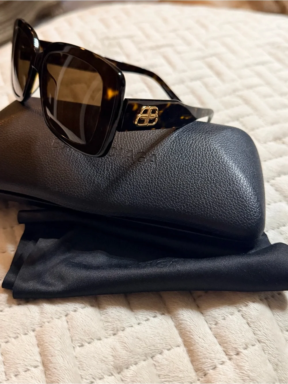 Balenciaga Women's Tortoiseshell Frame Sunglasses with Brown Lenses